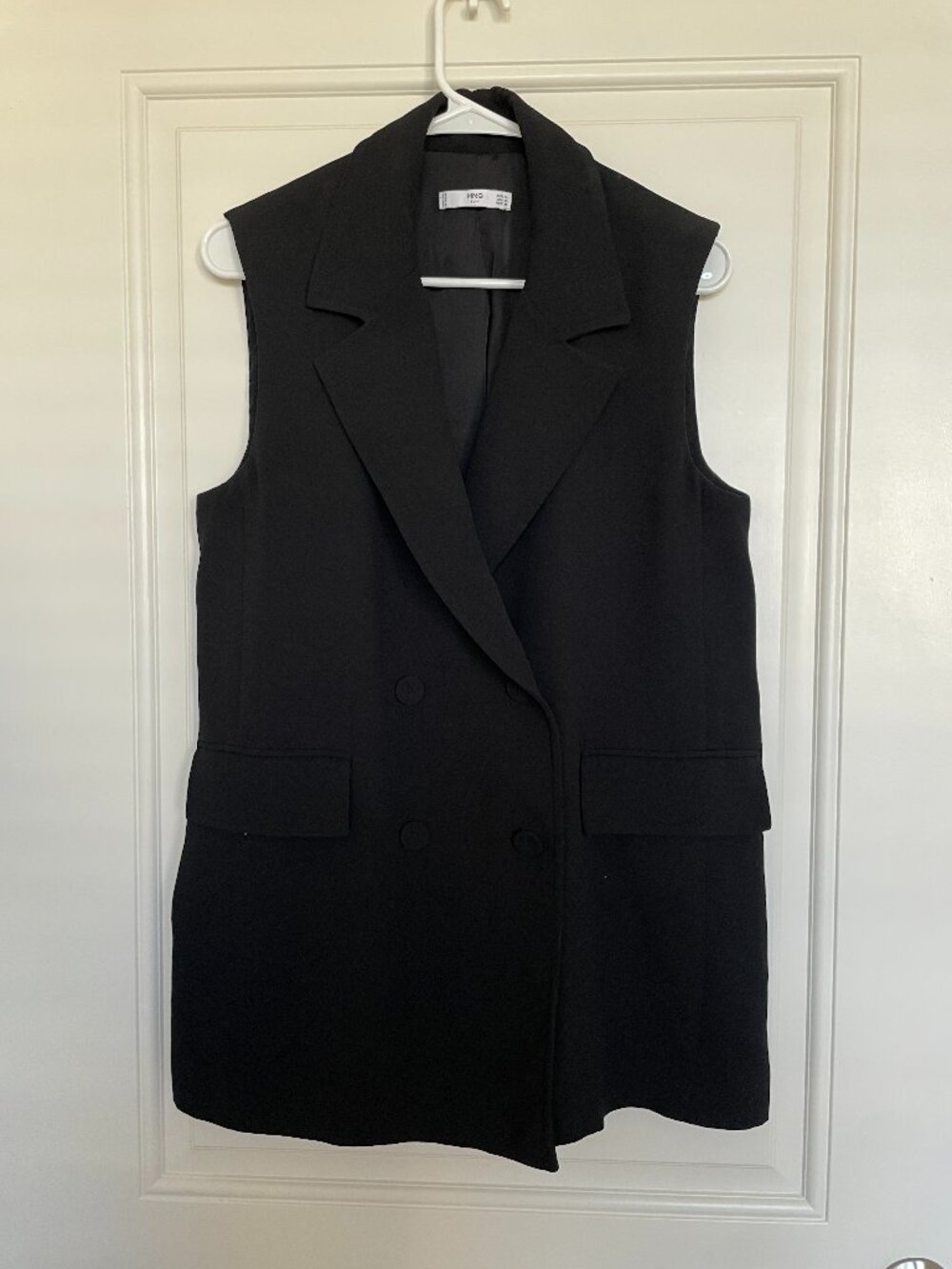 Mango black suit vest with belt size M
